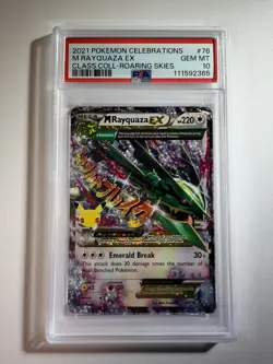 Pokemon M Rayquaza EX 76/108 Celebrations Classic Collection Holo Rare PSA 10 - Image 1