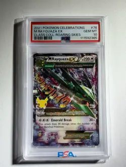 Pokemon M Rayquaza EX 76/108 Celebrations Classic Collection Holo Rare PSA 10 - Image 3