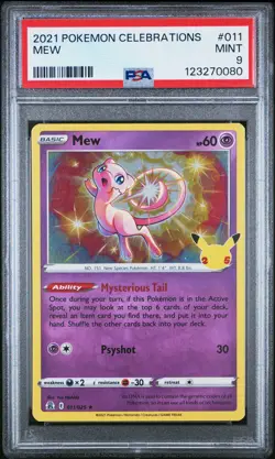 2021 POKEMON CELEBRATIONS #011 MEW PSA 9 - Image 1
