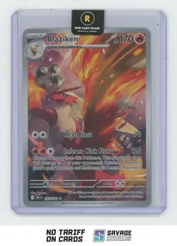 2025 Pokemon Scarlet & Violet Destined Rivals Blaziken #192/182 Illustration - Image 1