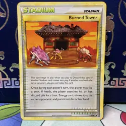 Burned Tower Stadium Trainer Pokemon HeartGold & SoulSilver Undaunted 71 2010 LP - Image 1