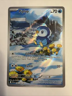 Pokemon TCG Holo Rare Full Art Phantasmal Flames Card Piplup 098/094. Near Mint - Image 1