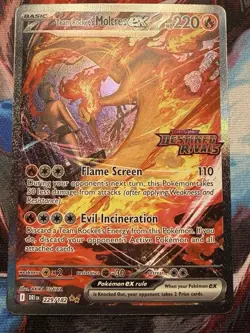 Pokemon Team Rocket's Moltres EX Destined Rivals 229/182 English Card Stamped - Image 1