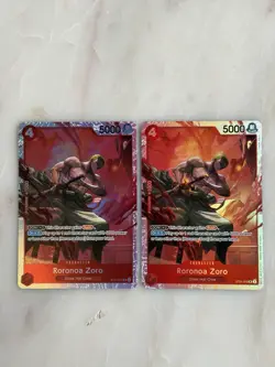 2x Roronoa Zoro - ST21-015 - SR Holo Foil One Piece Card Game NM B English - Image 1