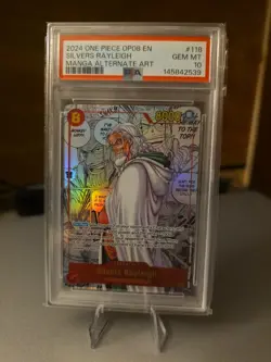 One Piece EN Silvers Rayleigh OP08-118 Manga Alternate Art PSA 10 - Image 1