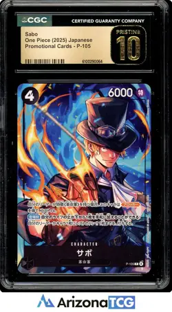 One Piece 2025 Sabo P-105 Japanese Promo BLACK LABEL CGC 10 - Image 1