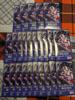 One Piece The Azure Sea's Seven Sleeved Booster OP-14 EB04 English - Lot Of 25 - Image 1