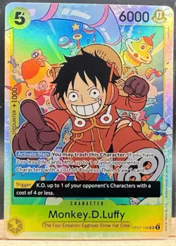 Monkey.D.Luffy OP07-109 SR 500 Years in the Future One Piece English NM - Image 1
