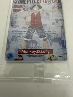One Piece Monkey.D.Luffy College Basketball US Voyage P-055 Promo Sealed - Image 3