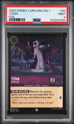 PSA 9 2023 DISNEY LORCANA EN 1-THE FIRST CHAPTER 60 YZMA - ALCHEMIST FOIL - Image 1