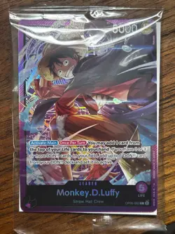 Monkey D Luffy OP05-060 Leader Sound Loader Promo One Piece Card English SEALED - Image 1