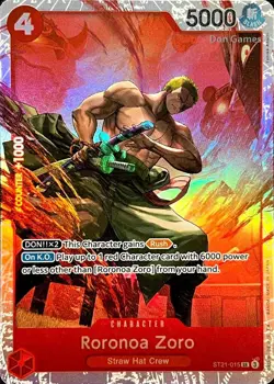Roronoa Zoro - ST21-015 - SR Holo Foil One Piece Card Game NM - Image 1