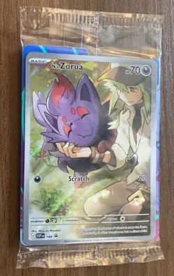 N's Zorua SVP 189 Illustration Rare Sealed Promo Journey Together Pokemon Card - Image 1