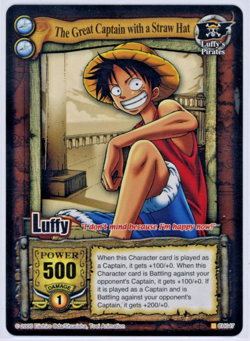 One Piece Vintage Monkey D. Luffy 2005 CCG FOIL CARD Captain Straw Hat - READ - Image 1