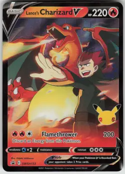 Pokemon Lance's Charizard V Promo SWSH: Sword & Shield Promo Cards SWSH133 NM - Image 1
