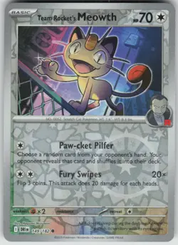 Pokemon Team Rocket's Meowth (Cosmos Holo) Common Miscellaneous Cards & Products - Image 1