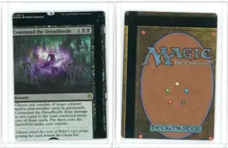 Command the Dreadhorde Rare Foil War of the Spark NFC Miscut MTG - Image 1