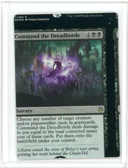 Command the Dreadhorde Rare Foil War of the Spark NFC Miscut MTG - Image 2