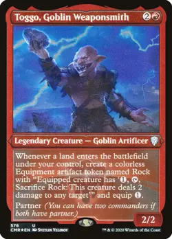 1x Toggo, Goblin Weaponsmith (Foil Etched) - NM - Commander Legends - mtg - Image 1