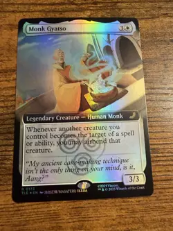 MTG Magic The Gathering Avatar Extended Art FOIL Monk Gyatso - Image 1