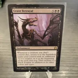 Magic: The Gathering Grave Betrayal Rare Black Enchantment Return to Ravnica - Image 1