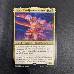 MTG - Kamigawa: Neon Dynasty - Isshin, Two Heavens as One - NM - Image 1
