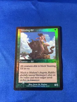 FOIL TAUNTING ELF LP+ Urza’s Destiny Original mtg Magic fast shipping - Image 1