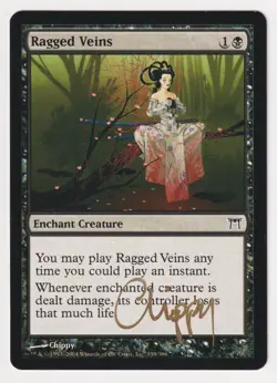 Gold Signed Ragged Veins Proof LP Champions of Kamigawa Artist Chippy MTG AP! - Image 1