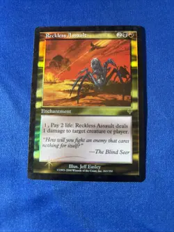 FOIL RECKLESS ASSAULT LP- Invasion mtg Magic fast shipping - Image 1