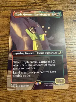 MTG Magic The Gathering Avatar BORDERLESS Toph Greatest Earthbender - Image 1