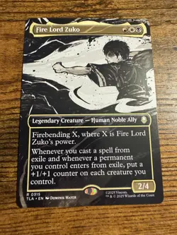 MTG Magic The Gathering Avatar BORDERLESS Fire Lord Zuko - Image 1