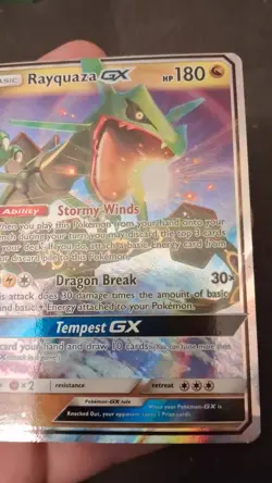 Pokemon TCG Rayquaza GX Ultra Rare S&M Celestial Storm 109/168 Near Mint Holo - Image 2