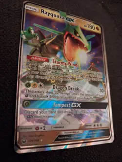 Pokemon TCG Rayquaza GX Ultra Rare S&M Celestial Storm 109/168 Near Mint Holo - Image 5