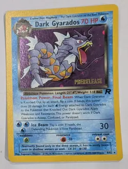 Vintage Dark Gyarados Holo Team Rocket 8/82 Prerelease Pokemon Card 2000 - Image 1