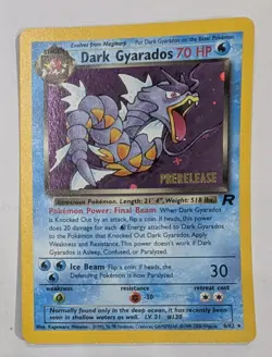 Vintage Dark Gyarados Holo Team Rocket 8/82 Prerelease Pokemon Card 2000 - Image 5