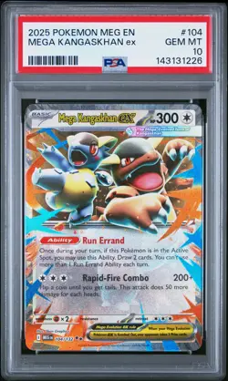 2025 POKEMON MEG EN-MEGA EVOLUTION #104 MEGA KANGASKHAN EX PSA 10 - Image 1