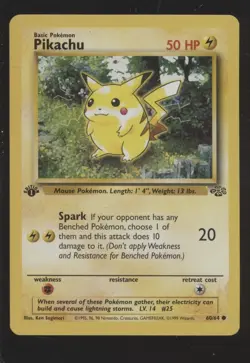 1999 POKEMON JUNGLE 1ST ED #60 PIKACHU - Image 1