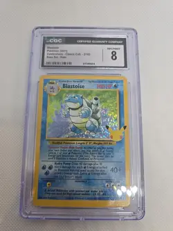 2021 Pokemon Celebrations Blastoise Classic Collection Holo #2/102 CGC 8 - Image 1