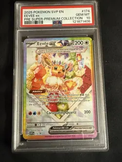 2025 POKEMON SVP EN-SV BLACK STAR PROMO #174 EEVEE EX PSA 10 - Image 1