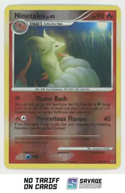 2009 Pokemon Platinum Reverse Foil Ninetales LV.43 #36/127 - Image 1