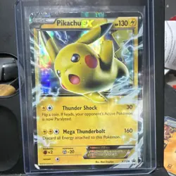 Pokemon Pikachu EX Holo XY174 XY 130 HP Thunder Shock Mega Thunderbolt - Image 1