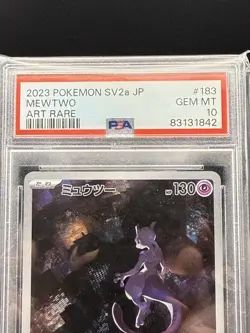 Pokemon Mewtwo Art Rare Holo SV2a 151 #183 PSA 10 Japanese 2023 Card - Image 2