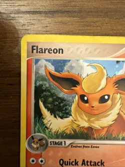 Pokemon TCG Flareon Promo 2/17 Holographic Pokemon POP Promos DMG - Image 2
