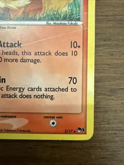 Pokemon TCG Flareon Promo 2/17 Holographic Pokemon POP Promos DMG - Image 5
