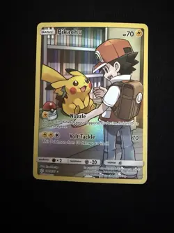 Pokemon Pikachu 241/236 Sm-Cosmic Eclipse Secret Rare Full Art Holo 70HP - Image 1