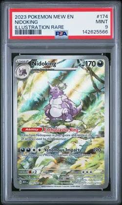 2023 POKEMON MEW EN-151 ILLUSTRATION RARE #174 NIDOKING PSA 9 - Image 1