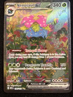 Pokemon TCG Venusaur ex 198/165 Scarlet & Violet 151 SIR Holo - Image 1