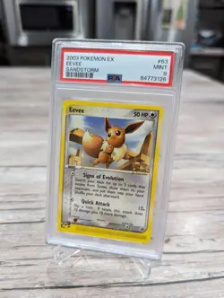 Pokemon 2003 Eevee 63/100 PSA 9 Mint EX Sandstorm Regular Common Non Holo - Image 2