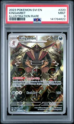 2023 POKEMON SVI EN-SCARLET & VIOLET ILLUSTRATION RARE #220 KINGAMBIT PSA 9 - Image 1