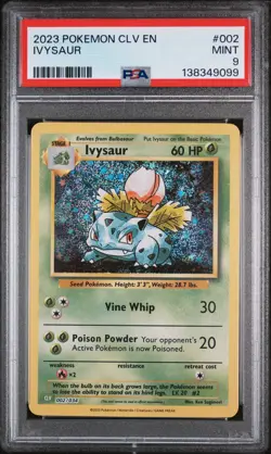 2023 POKEMON CLV-CLASSIC VENUSAUR & LUGIA EX DECK #002 IVYSAUR PSA 9 - Image 1